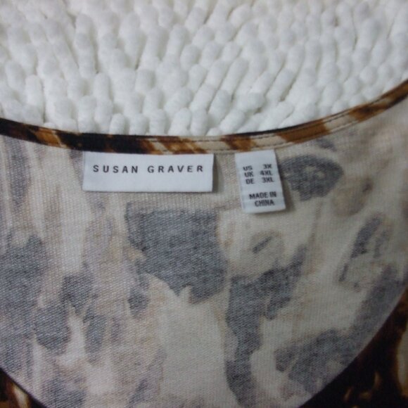 SUSAN GRAVER BROWN/BLACK TUNIC - Picture 4 of 4